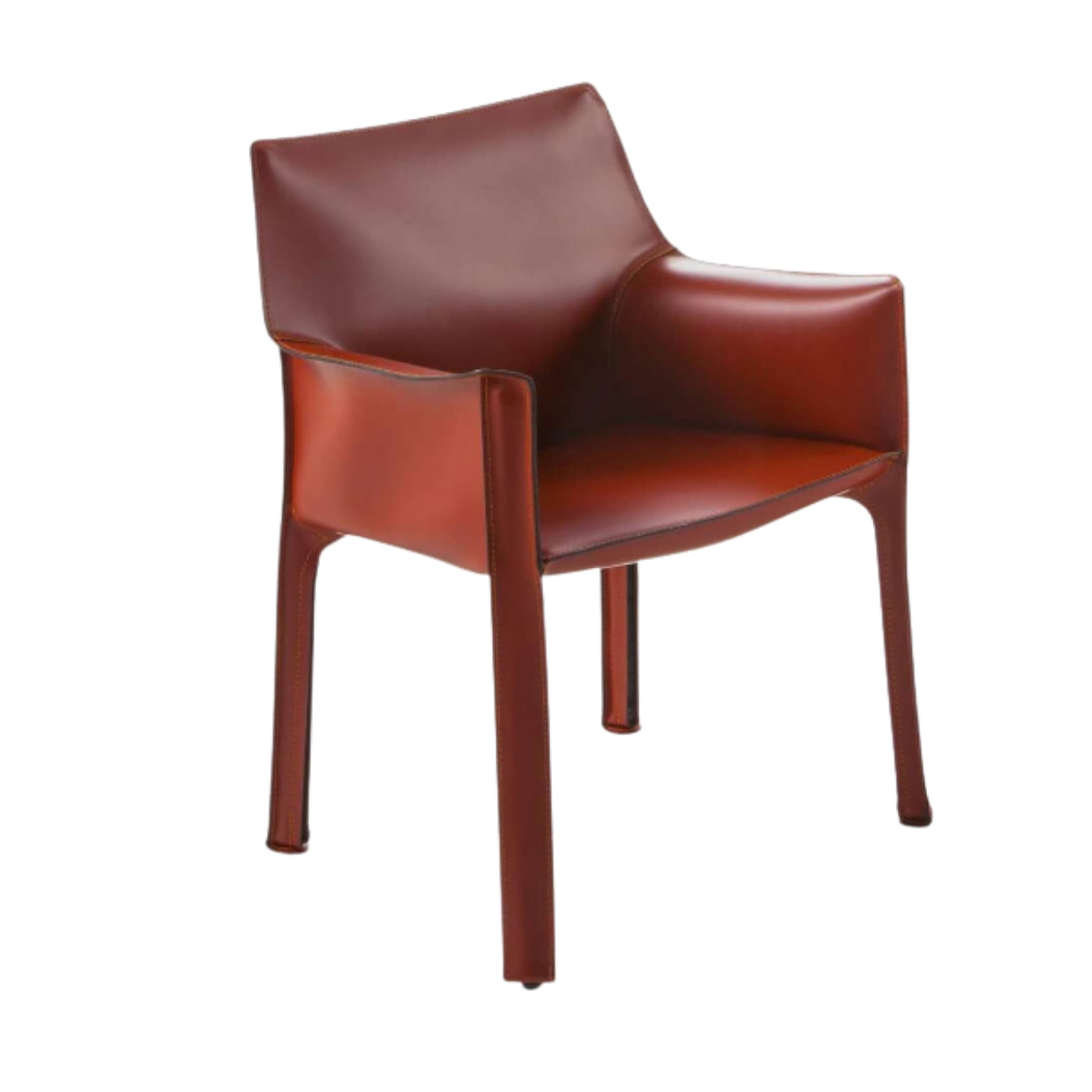 Ghế bành CAB 413 STANDARD, W620 x D520 x H820 mm, Da yên ngựa Plus màu đỏ Bordeaux