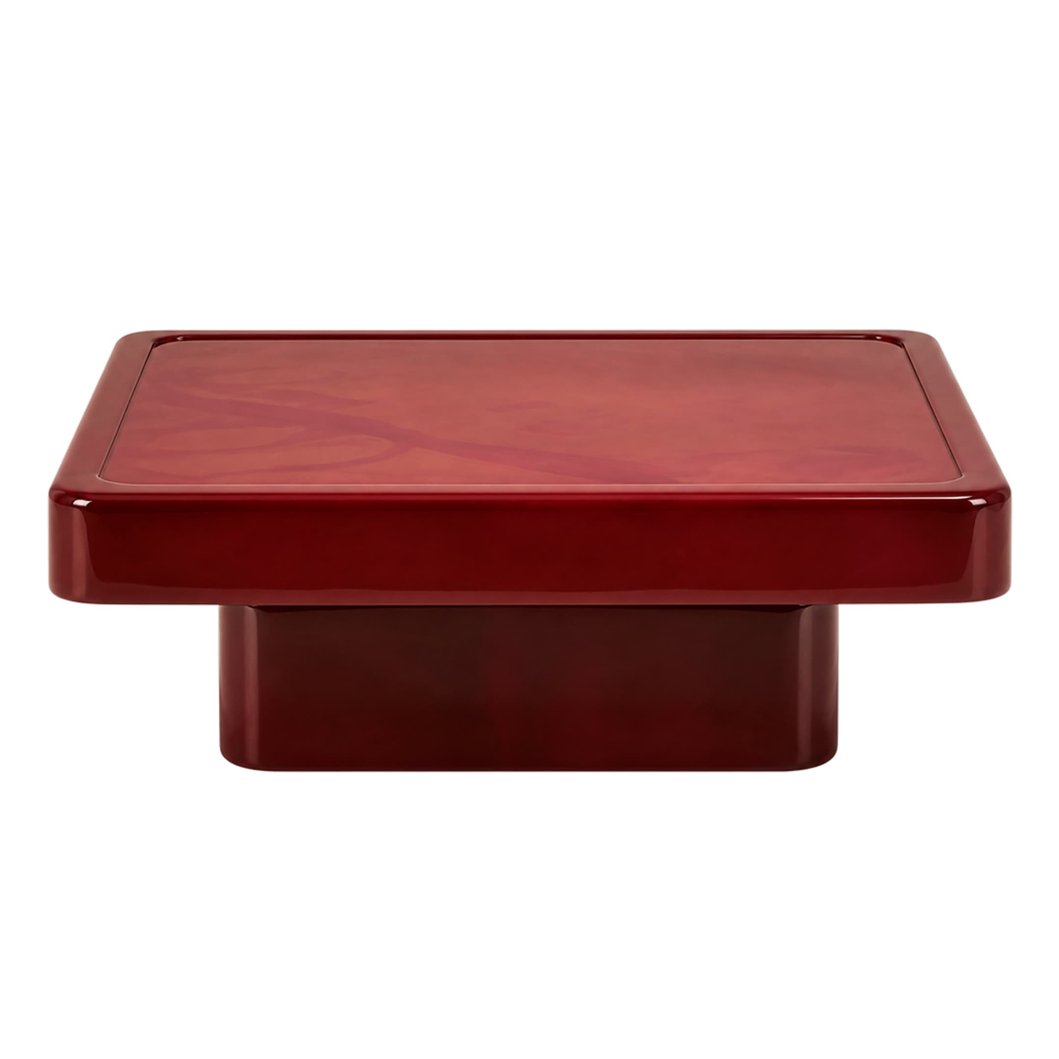 Bàn Ardys Low Table , hiệu Cassina, model 587 Q1, kích thước 85×85x29 cm, màu Rosso Amaranto /2